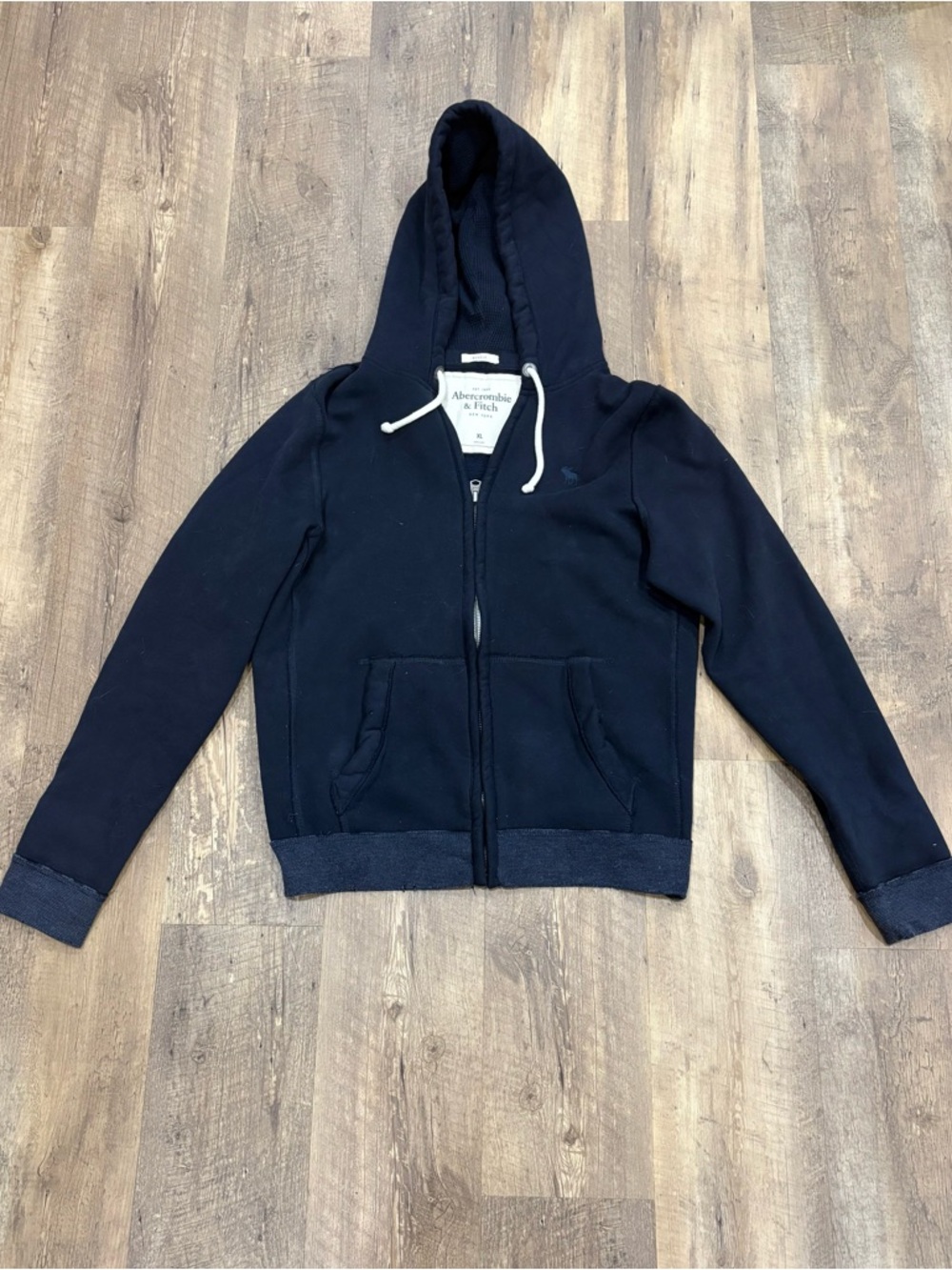 Abercrombie & Fitch Navy Zip Front Hoodie